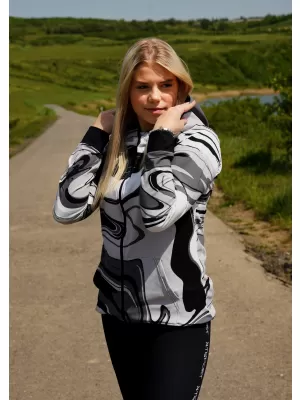 Panoul funcțional pentru femei pe Zip Premium ALTISPORT VOJ/ALW099MI02 ALB -NEGRU