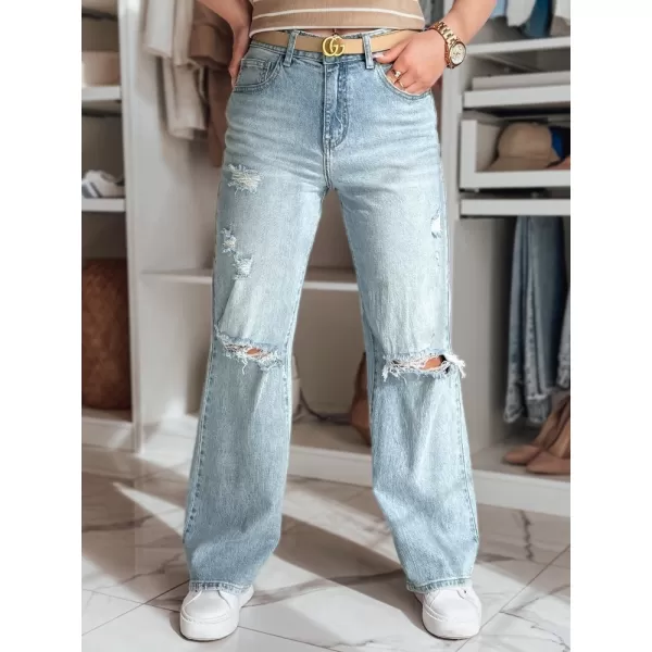  Pantalonii pentru doamne DSTREET STYLLEG UY2491 ALBASTRU 