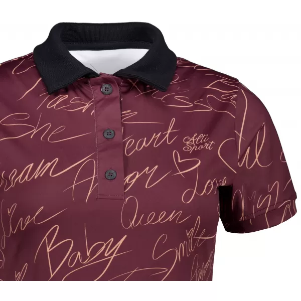  Tricou funcțional pentru femei cu guler premium ALTISPORT VOJ/ALW084TR05 MARO 
