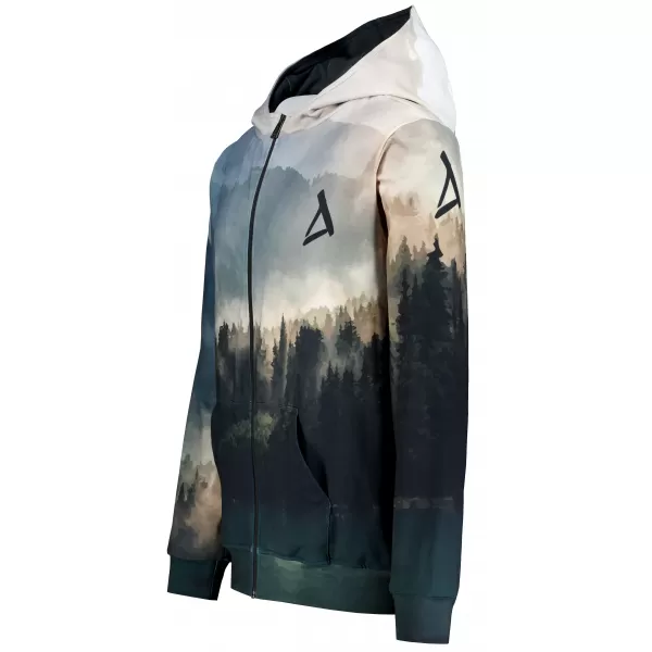  Panouri funcționale pentru bărbați pe Zip Premium ALTISPORT VOJ/ALM030MI02 PĂDURE/VERDE 