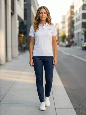 Tricou funcțional pentru femei cu guler premium ALTISPORT VOJ/ALW000TR05 ALB