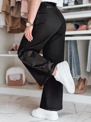 Pantalonii pentru doamne DSTREET MOBISKA UY2621 NEGRU