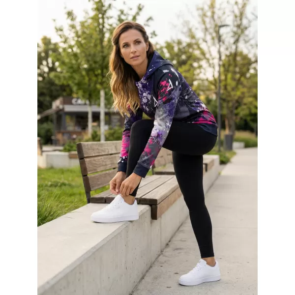  Premium cu hanorac funcțional pentru femei ALTISPORT VOJ/ALW055MI01 NEGRU -PINK 