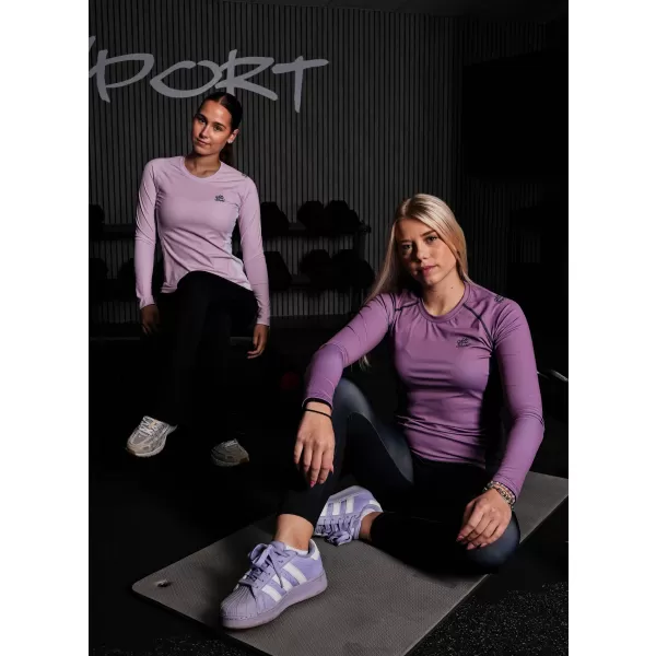  Tricou funcțional pentru femei cu mâneci lungi premium ALTISPORT VOJ/ALW078TR03 VIOLET 