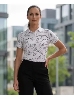 Tricou funcțional pentru femei cu guler premium ALTISPORT VOJ/ALW084TR05 ALB