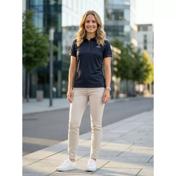  Tricou funcțional pentru femei cu guler premium ALTISPORT VOJ/ALW000TR05 NEGRU 