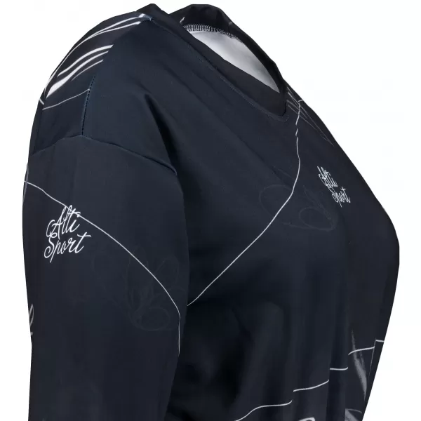  Premium cu hanorac decupat funcțional pentru femei ALTISPORT VOJ/ALW083MI08 ALB -NEGRU 