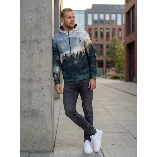  Panouri funcționale pentru bărbați pe Zip Premium ALTISPORT VOJ/ALM030MI02 PĂDURE/VERDE 