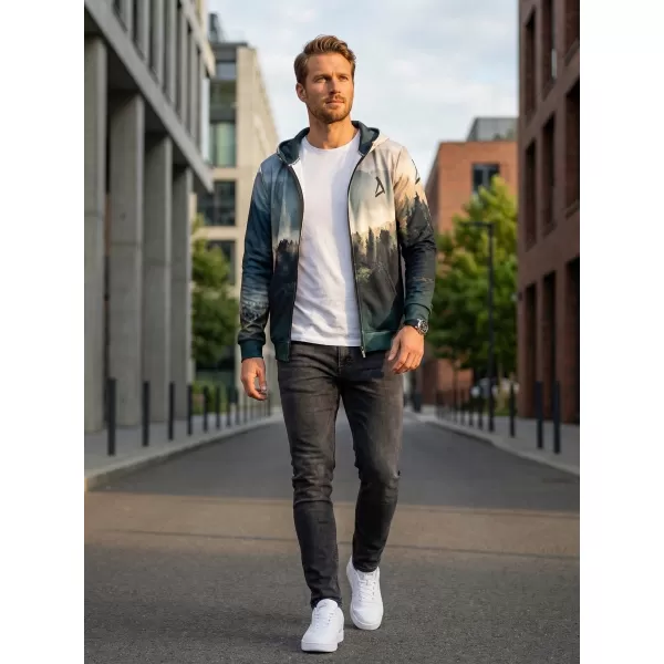  Panouri funcționale pentru bărbați pe Zip Premium ALTISPORT VOJ/ALM030MI02 PĂDURE/VERDE 
