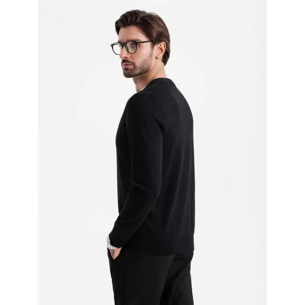  Cardigan masculin OMBRE OM-SWCD-0126 NEGRU 