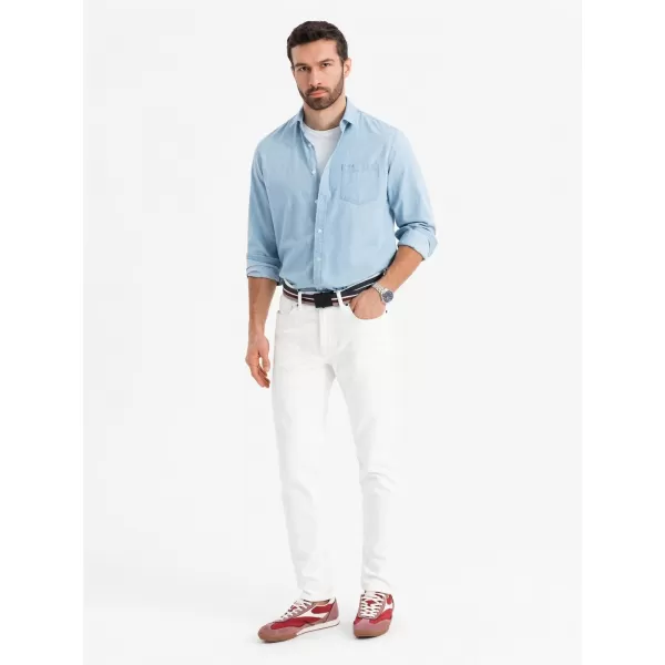  Cămaşă OMBRE OM-SHDS-0181 ALBASTRU DESCHIS 