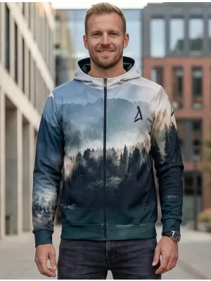 Panouri funcționale pentru bărbați pe Zip Premium ALTISPORT VOJ/ALM030MI02 PĂDURE/VERDE