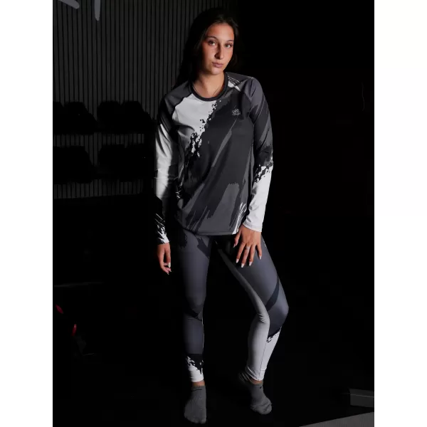  Tricou funcțional pentru femei cu mâneci lungi premium ALTISPORT VOJ/ALW081TR03 NEGRU 