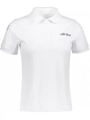 Tricou funcțional pentru femei cu guler premium ALTISPORT VOJ/ALW075TR05 ALB
