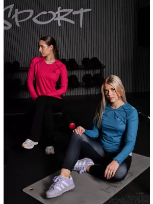 Tricou funcțional pentru femei cu mâneci lungi premium ALTISPORT VOJ/ALW078TR03 ROŞU