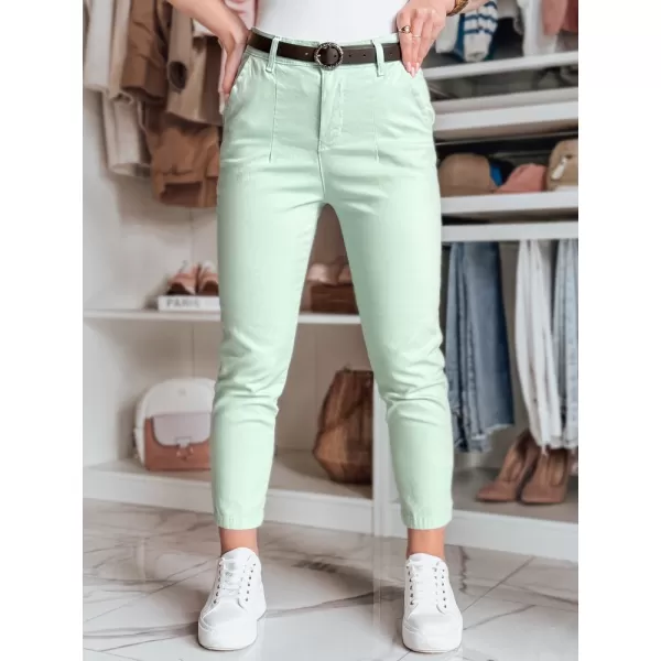  Pantalonii pentru doamne DSTREET TAIRONIK UY2541 VERDE DESCHIS 