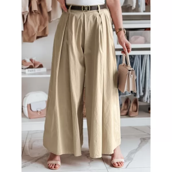  Pantalonii pentru doamne DSTREET FLOWES UY2592 BEJ 