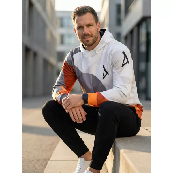  Premium cu hanorac funcțional pentru bărbați ALTISPORT VOJ/ALM007MI01 PORTOCALIU/GRI 