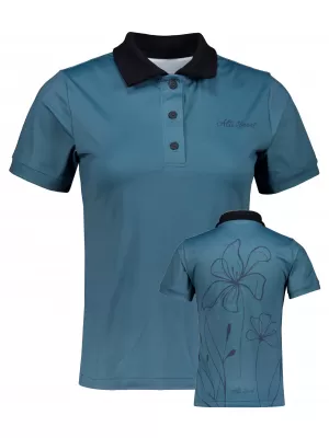 Tricou funcțional pentru femei cu guler premium ALTISPORT VOJ/ALW075TR05 PETER ÎNTUNECAT
