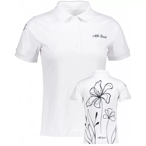  Tricou funcțional pentru femei cu guler premium ALTISPORT VOJ/ALW075TR05 ALB 
