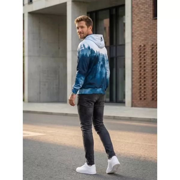  Panouri funcționale pentru bărbați pe Zip Premium ALTISPORT VOJ/ALM030MI02 PĂDURE/ALBASTRU 