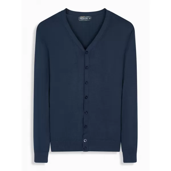  Cardigan masculin OMBRE OM-SWCD-0126 ALBASTRU MARIN 