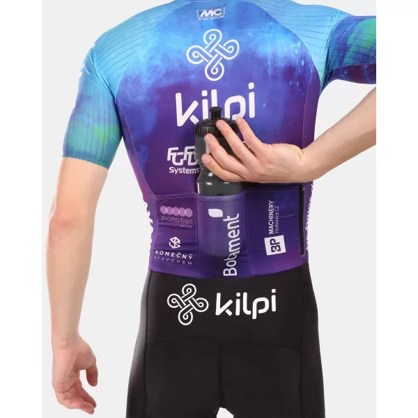  O salopetă pentru biciclete cu mâneci scurte KILPI AURORA-M YM0367KI ALBASTRU 