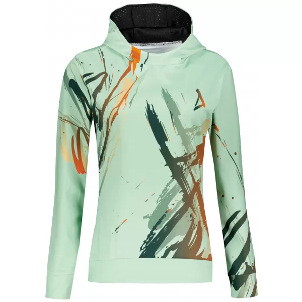  Premium cu hanorac funcțional pentru femei ALTISPORT VOJ/ALW074MI01 VERDE-PORTOCALIU 