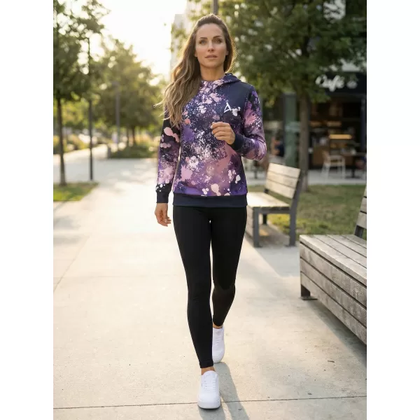  Premium cu hanorac funcțional pentru femei ALTISPORT VOJ/ALW055MI01 NEGRU -VIOLET 