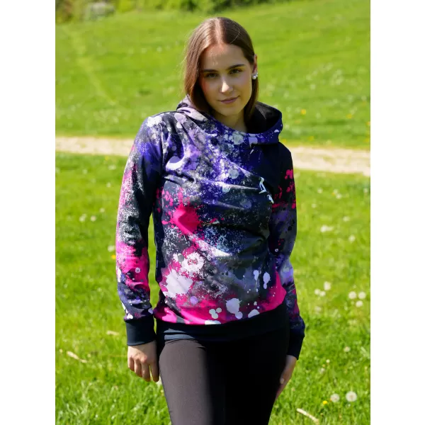  Premium cu hanorac funcțional pentru femei ALTISPORT VOJ/ALW055MI01 NEGRU -PINK 