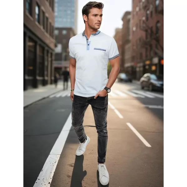 Mens t -thirt cu guler DSTREET PX0622 ALB 