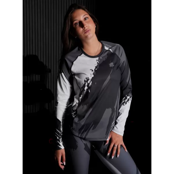  Tricou funcțional pentru femei cu mâneci lungi premium ALTISPORT VOJ/ALW081TR03 NEGRU 