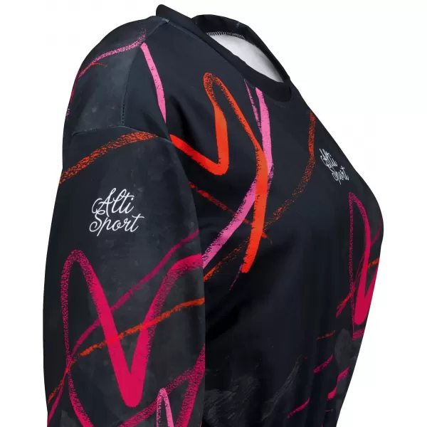  Premium cu hanorac decupat funcțional pentru femei ALTISPORT VOJ/ALW082MI08 NEGRU 