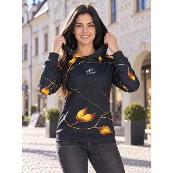  Premium cu hanorac funcțional pentru femei ALTISPORT VOJ/ALW097MI01 FRUNZE DE AUR 
