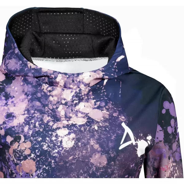  Premium cu hanorac funcțional pentru femei ALTISPORT VOJ/ALW055MI01 NEGRU -VIOLET 