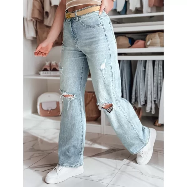  Pantalonii pentru doamne DSTREET STYLLEG UY2491 ALBASTRU 