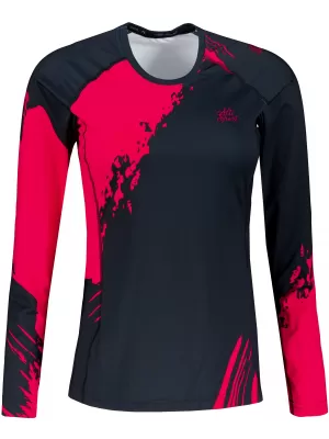 Tricou funcțional pentru femei cu mâneci lungi premium ALTISPORT VOJ/ALW081TR03 ROZ FIERBINTE