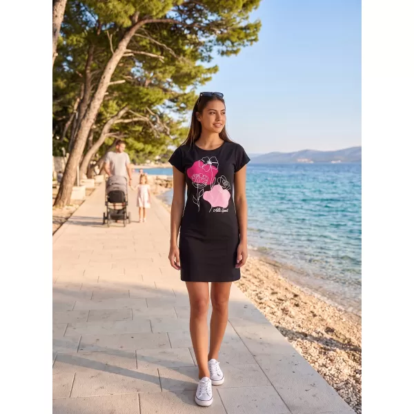  Rochie ALTISPORT ALW189178 NEGRU -PINK 