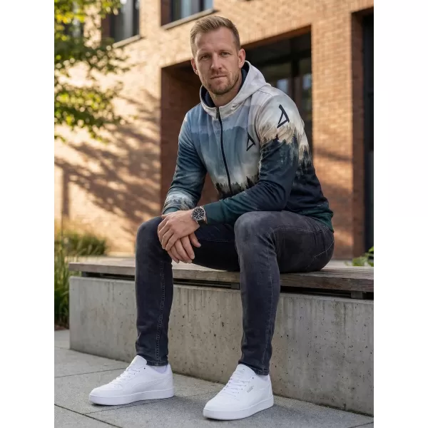  Panouri funcționale pentru bărbați pe Zip Premium ALTISPORT VOJ/ALM030MI02 PĂDURE/VERDE 