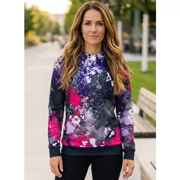  Premium cu hanorac funcțional pentru femei ALTISPORT VOJ/ALW055MI01 NEGRU -PINK 