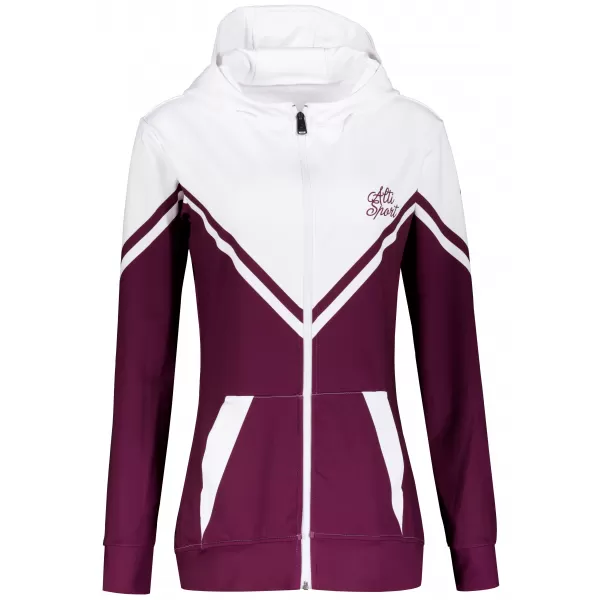  Panoul funcțional pentru femei pe Zip Premium ALTISPORT VOJ/ALW101MI02 BURGUNDIA/ALB 