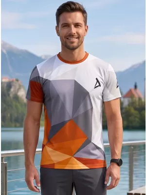 Funcțional t -thirt premium Plus ALTISPORT VOJ/ALM007TR02 PORTOCALIU/GRI