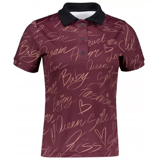  Tricou funcțional pentru femei cu guler premium ALTISPORT VOJ/ALW084TR05 MARO 