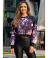 Premium cu hanorac decupat funcțional pentru femei ALTISPORT VOJ/ALW055MI08 NEGRU -VIOLET