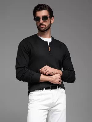 Pulover pentru bărbați OMBRE OM-SWZS-0124 NEGRU