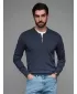 Pulover pentru bărbați OMBRE OM-SWZS-0124 ALBASTRU MARIN