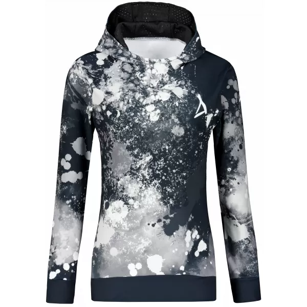  Premium cu hanorac funcțional pentru femei ALTISPORT VOJ/ALW055MI01 ALB -NEGRU 