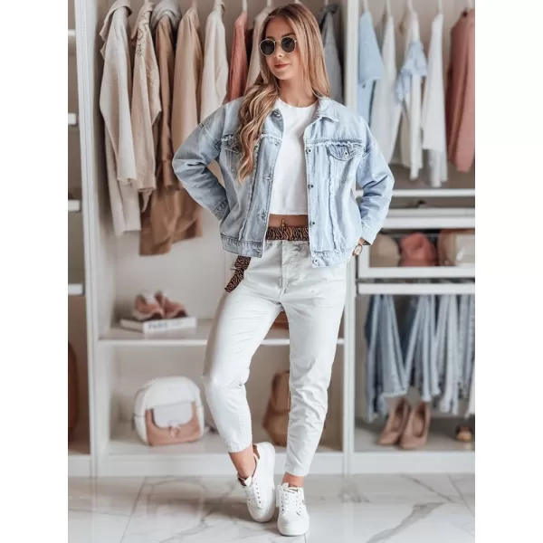  Pantalonii pentru doamne DSTREET MADELINA UY2625 GRI DESCHIS 