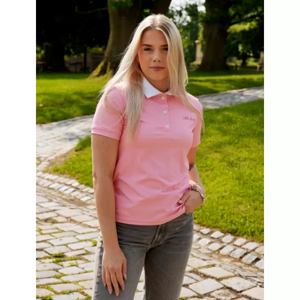  Tricou funcțional pentru femei cu guler premium ALTISPORT VOJ/ALW075TR05 PIERSICĂ 