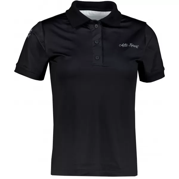  Tricou funcțional pentru femei cu guler premium ALTISPORT VOJ/ALW075TR05 NEGRU 